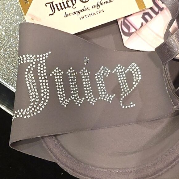 Juicy Couture 2-PK Rhinestone/Juicy Logo Push-Up Bra - Picture 5 of 8
